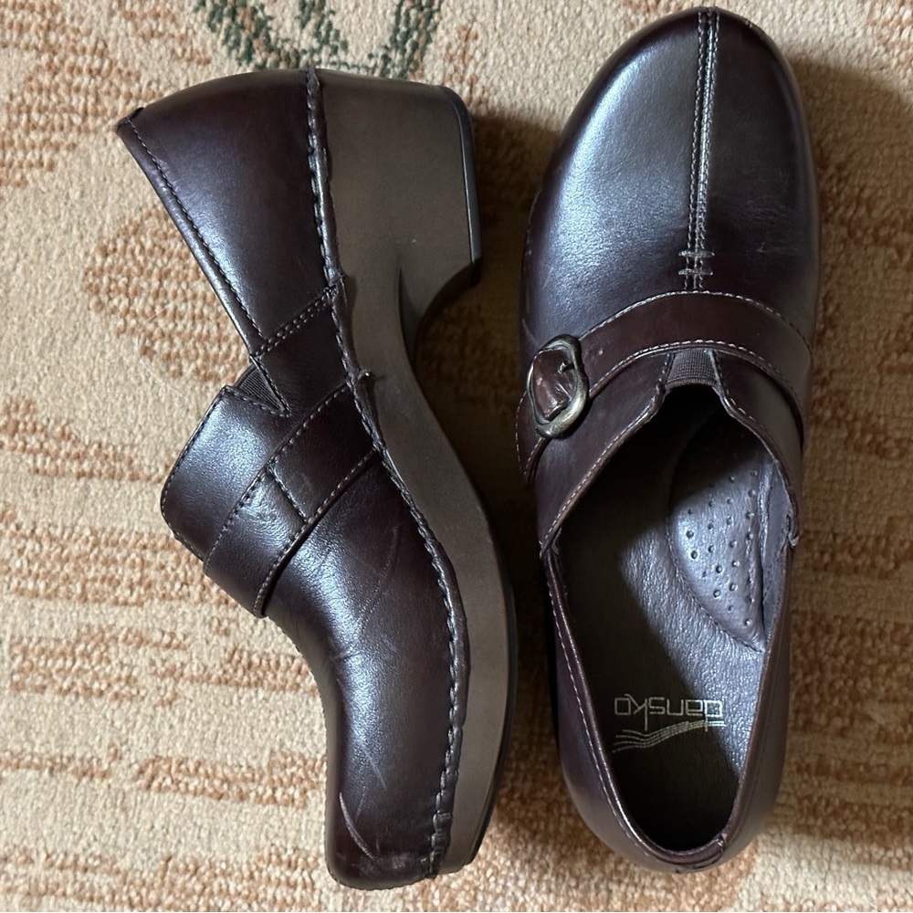 Dansko Tamara Dark Brown Slip On Clog with Buckle Women EU Size 37/US Size 6 - Picture 5 of 12